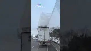 Truck driver charged after massive ice block spotted on trailer roof