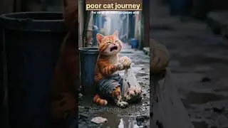 poor cat journey #shorts #aivideo  #cat#music  #cartoon #shortsfeed #animals