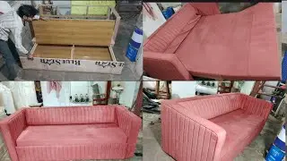 Folding sofa cum bed // 3 Fold sofa bed with storage // Three fold sofa come bed Kaise banaya
