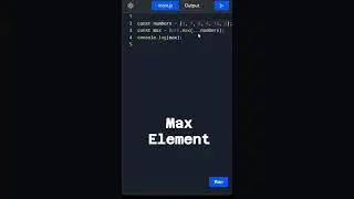 Max Element In JavaScript | #shorts 😊