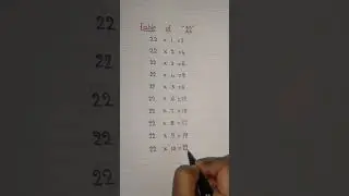 Multiplication table of 22 #maths #shortsfeed #viral #trending #ytshorts