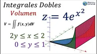 Volumen de cilindro exponencial con integral doble | Coordenadas Rectangulares | [STEWART 15.3]