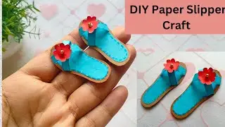 Diy paper slippers | How to make slipper with paper | Diy mini flipflop