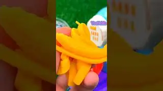 Oddly Satisfying Video ASMR l Glossy Lollipop Slime Candy in Color Tray Circle with American Surpris