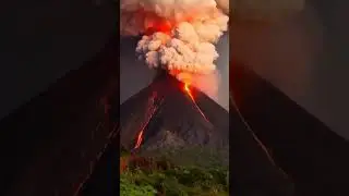 Volcano Erupts with Lava Flows #ai #aiart #volcano #volcanoeruption #lava #eruption #volcanoisland