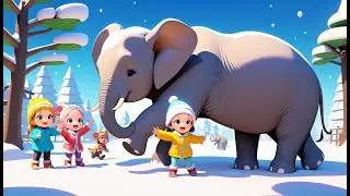 Elephant Builds the Snow Road 🐘❄️ | 3D Animated Nursery Rhyme for Kids