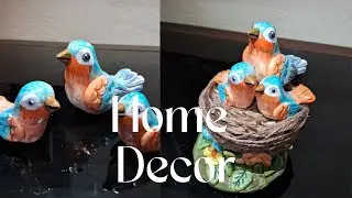 DIY Cute Bird Nest Showpiece |Easy Handmade Craft with Wall Putty & Rope | Home Decor Idea |