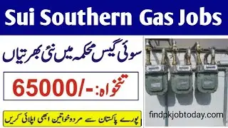 Sui Gas New Jobs 2022 Online Apply | Sui Southern Gas SSGC Jobs 2022 |Jobs Male for Female