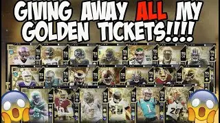 **GIVING AWAY ALL MY GOLDEN TICKETS** CRAZY GIVEAWAY!!  MADDEN 20 ULTIMATE TEAM MADDEN 21 PLAYOFFS