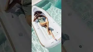 FUNBOY Giant Inflatable Luxury Golf Cart Pool Float, Perfect for a Summer Pool Party | Honey's Video