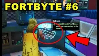 Fortnite Fortbyte #06 : Accessible with Yay Emote At Ice Cream Shop