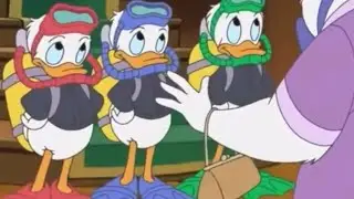 Duck tales are wereing a swimming dress