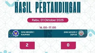 LIVE ● SMAN 1 KAUMAN TULUNGAGUNG VS SMKN 2 DEPOK SLEMAN || GAMA CUP 2025
