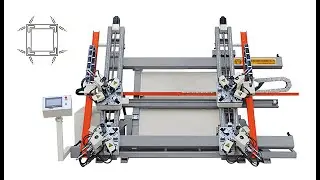 Four Head Aluminum Window CNC Corner Crimping Machine