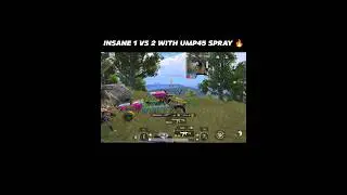 INSANE 1 VS 2 WITH UMP45 SPRAY 🔥#beastrider #bgmi #pubgmobile #gaming #shorts