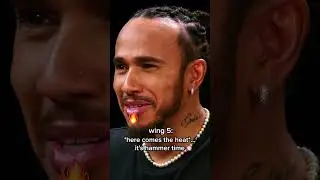 Lewis Hamilton's reaction to every wing on Hot Ones 💀