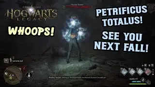 Hogwarts Legacy: Using Petrificus Totalus to make Poacher fall from a high place!
