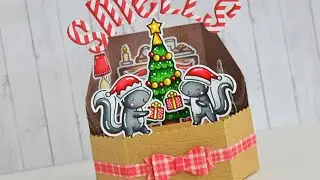Christmas Platform Pop-Up card with Marine