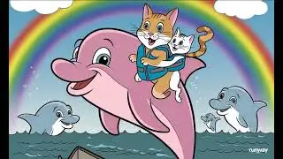 Pink Dolphins save Cat and Kitten cat and kitten#PinkDolphins   #funny CatAndKitten #dolphinrescue