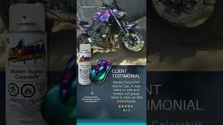 SJ tried our Raven Super Colorshift Spray Can Midcoat on his custom ride! Look how amazing it turned
