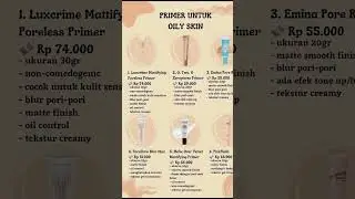 primer untuk kulit berminyak #primer #primermakeup #kulitberminyak