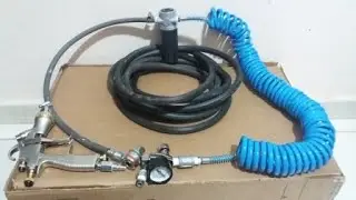 Filtro e mangueira de ar para pistola de pintura compressor de 50 litros montagem simples e portátil