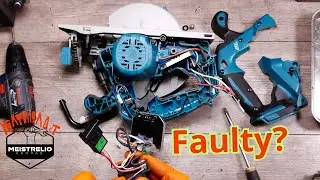 Неисправная циркулярная пила Makita DHS688, требуется ремонт контроллера, замена контроллера.