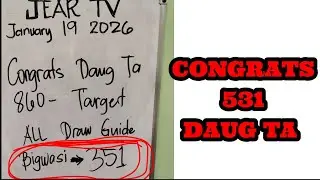 CONGRATS DAUG TA 860 TARGET ALL DRAW GUIDE JANUARY 19,2026