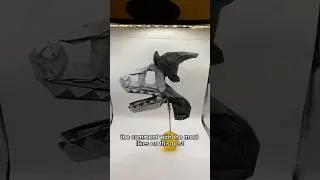 Folding a t-rex skull with a wizard hat #origamiart #paperfolding #origami