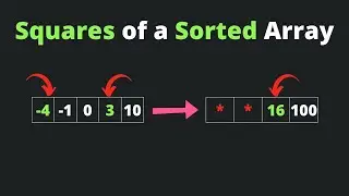 Squares of a Sorted Array - Two Pointer | Coding Interview Patterns - 1.3