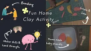 Homemade Baby-Safe Clay Activity | Easy Montessori Play at Home | DIY Colourful Clay