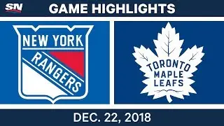 NHL Highlights | Rangers vs. Maple Leafs - Dec 22, 2018