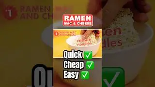 Quick ✅ cheap✅ easy ✅ #macncheese flavored #ramen noodles 😋🧀🥛🍜 🍽️ #dormlife #easymeals #recipe