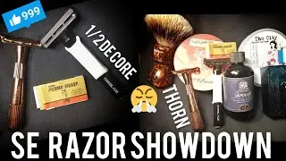 ONEBLADE CORE V2 1/2 DE HACK vs LEAF SHAVE THORN | HEADSHAVE | SE BATTLE