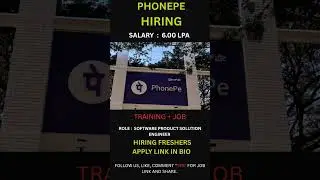 🚨 PHONEPE Jobs 2025 Hiring Freshers For Software Product Solution Engineer. #jobsearch #subscribe