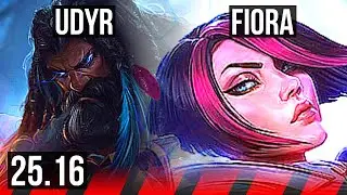 UDYR vs FIORA (TOP) | 600+ games | KR Master | 25.16