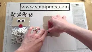 How to Create a Reindeer Treat Bag Topper - cute Christmas gift idea