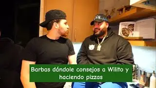 Barbas d&aacute;ndole consejos a Wilito y Lonche haciendo pizzas 