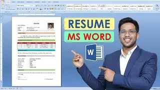 Resume in MS Word 2007 | Step by Step Tutorial in Hindi