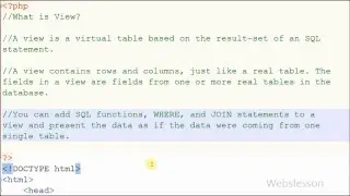 How to use Mysql View in PHP Code