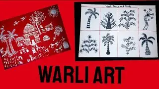 warli art lesson 4| easy warli trees and plants drawing