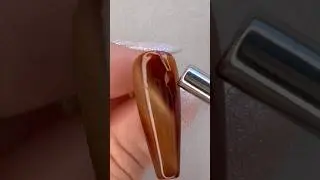 Caramel Brown Glass Cat Eye Nail Art 🤎