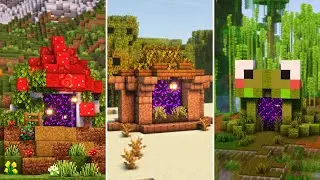 Minecraft: Cool 1.19 Nether Portal Designs | Relaxing Tutorial