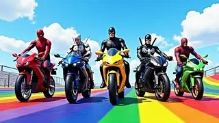 superhero car brige cartoon video 💯💯spiderman motorا SPIDER-MAN!on