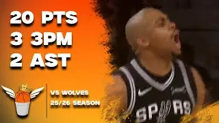 Keldon Johnson 20 Points vs Timberwolves Full Highlights! (1/17/2026)