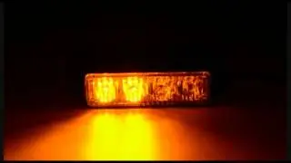 White/Amber Warning Hazard Emergency Beacon 4-LED Flash Strobe Light Bar