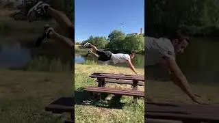 jumping on a table for a change😁#parkour #shorts #jump #fitness #slowmotion #acrobatics #athlete