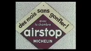 MICHELIN Airstop tube yesterday, today months without inflation cartoon commercial (France, 1955)
