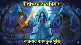 নীলাঞ্জনার অভিশাপ | করুণার জাদুতে ডাইনী মুক্তি | বাংলা রূপকথার গল্প | AjaySketch #2danimation 