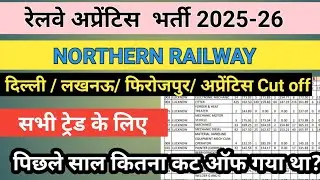 railway apprentice lucknow cut off 2025| nr delhi cut off 2025 northern railway apprentice cut off 